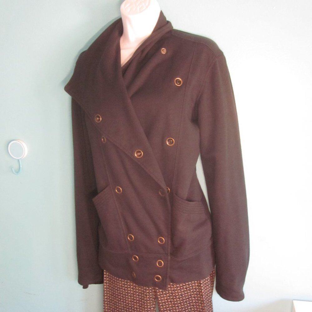 Mike & Chris Vintage 90’s Women’s Size S Black Fleece Snap Front Jacket